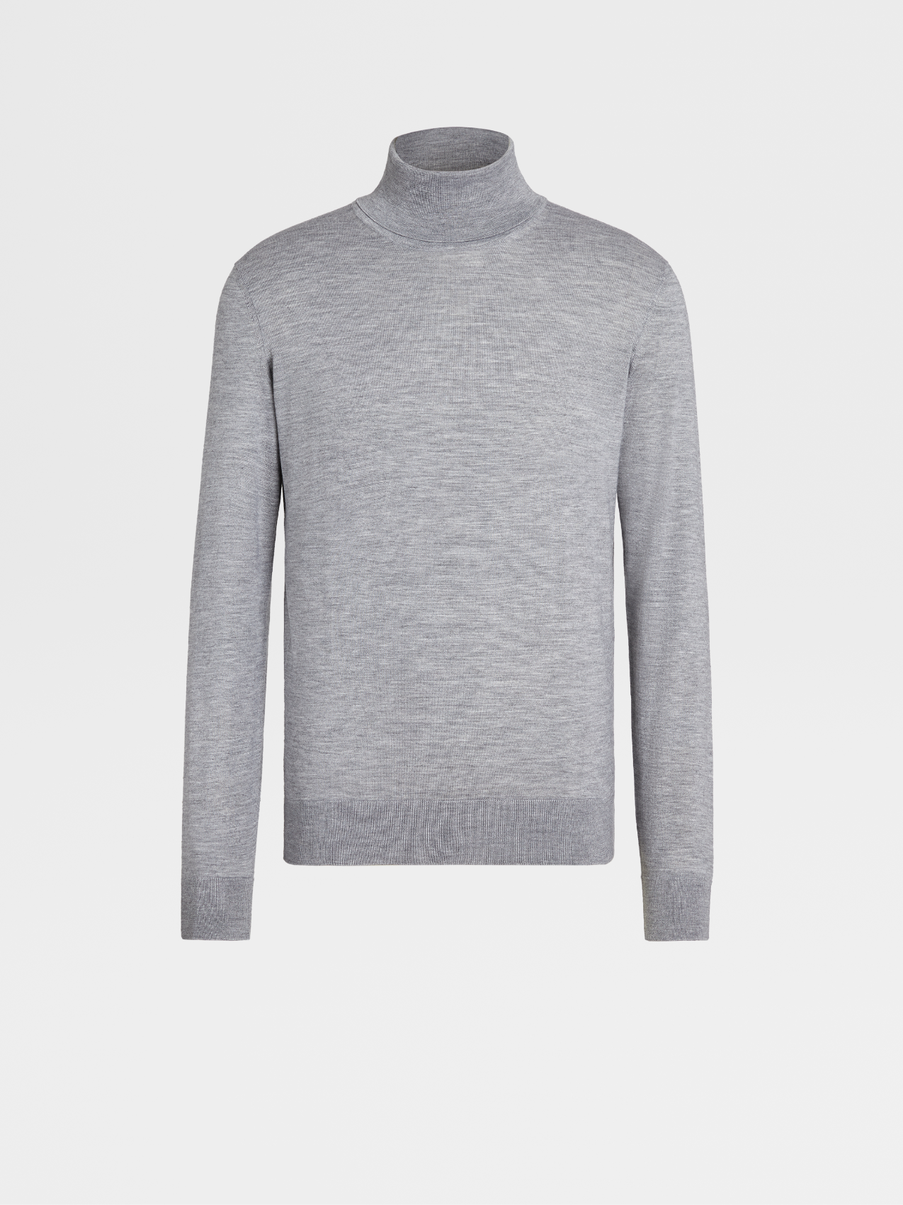 Grey Mélange Cashseta Turtleneck